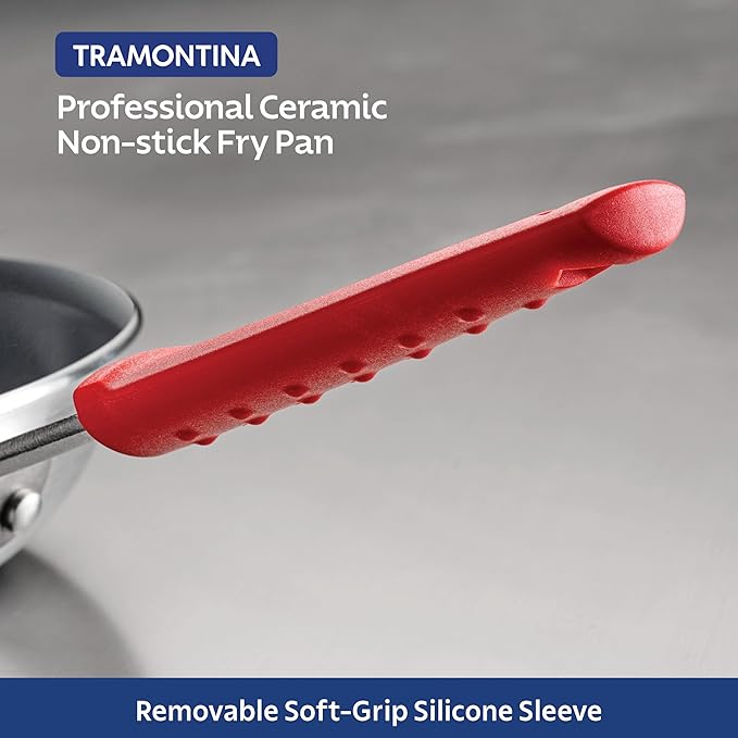 Tramontina Professional 14-Inch Ceramic Non Stick Extra Large Frying Pan, Heavy-Gauge Aluminum Skillet with Nonstick Coating, Dishwasher and Oven Safe, Gray