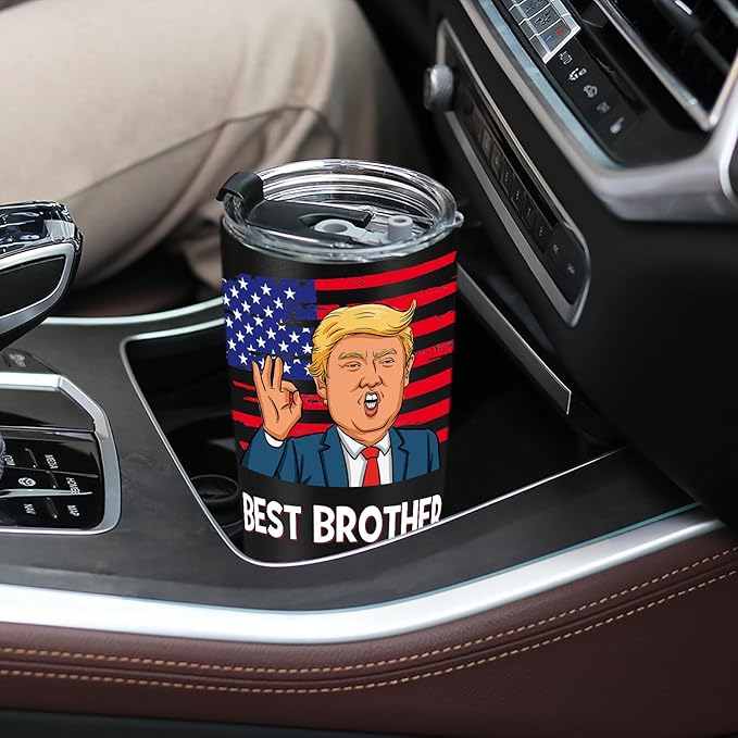 Gifts for Brother Gift from Sister - Best Big Brother Ever Christmas Birthday Gifts, Funny Gifts for Older Litter Brothers, 20 OZ Stainless Steel Insulated Travel Coffee Tumbler Cup