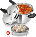 Pressure Cooker Stainless Steel pressure cooker 8 qt Commercial Stove Top Pressure Cooker Pot, Compatible with Gas & Induction Cooker 8+ qt for canning stainless steel