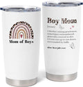 Boy Mom Christmas Gifts 20oz Stainless Steel Tumbler, Boy Mom Mothers Day Gift, Boys Moms Gifts for Women, Gift for New Moms of Baby Boys
