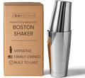 A Bar Above Professional Boston Shakers Set 18 oz Weighted and Unweighted Stainless Steel Cocktail Shaker Set for Bartenders, Premium 304 Steel Bar Shaker, Essential Bartending Tools for Mixing Drinks
