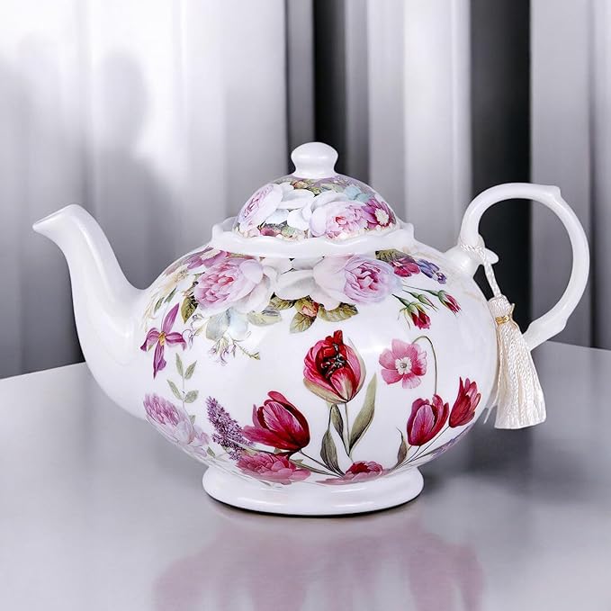 Tulip Bone China Teapot in Gift Box 33.81 fl oz (1000 ml)