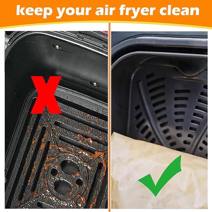 XL 11.5inch Rectangular Air Fryer Liners For Ninja FG551 Foodi Smart XL 6-in-1 Indoor Grill Air Fry Baking Parchment Liners Disposable 100Pcs For Ninja DG551 IG601 Air Fryer Oven Accessories