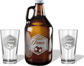 Soccer Coach Beer Glasses - Soccer Coach Gifts Personalized Coach Pint Glass Engraved Coach Award Soccer Beer Glass End of Season Gifts Coach (Soccer, Growler Gift Box)