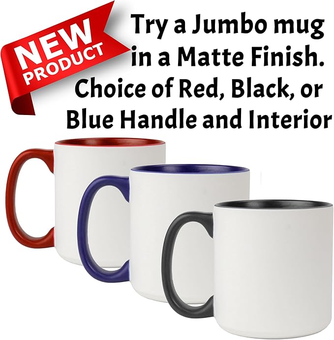 Custom Photo Ceramic Coffee Mug, Jumbo Sized-20oz, Glossy or Matte Finish (Mom)