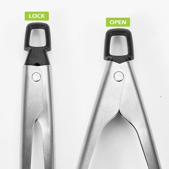 Kitchen Tongs, Food Grade Stainless Steel, 12 Inch Cooking Tongs, Versatile For All Occasion.