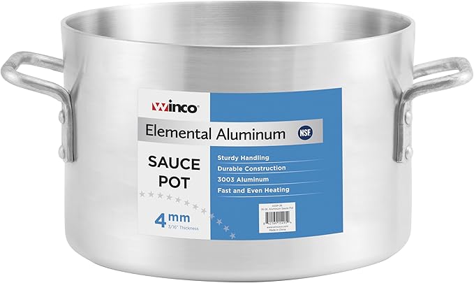 Winware Professional 14 Quart Aluminum Sauce Pot