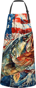 Fishing Apron,Oxford Fabric Adjustable Kitchen Apron with 2 Pockets,Waterproof Cooking Aprons for Men Women Mom Wife Dad,Ideal Gifts for Coffee House,Shop,Baking,BBQ,Housewarming,28x33in