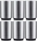 6 Pack Premium Beer Bottle Opener (Silver), Automatic Bottle Openers, Stainless Steel Push Down Beer Opener, No Damage to Bottle Cap, Portable Pop the Top Bottle Opener for Home Bars Camping Party