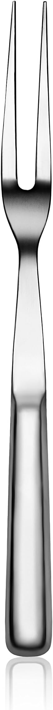 New Star Foodservice Hollow Handle Notched Serving Spoon (Silver, 2 Tine Pot Fork (11.5-Inch))