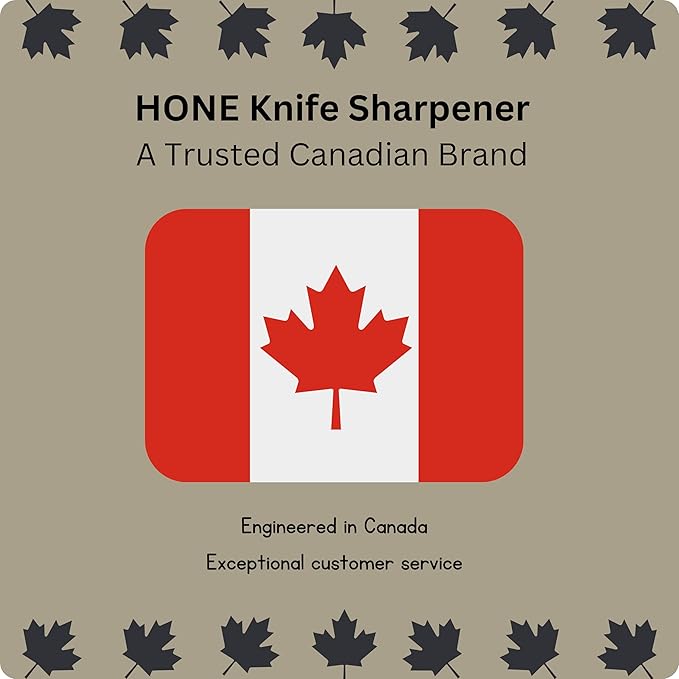 𝗛𝗢𝗡𝗘 𝗞𝗻𝗶𝗳𝗲 𝗦𝗵𝗮𝗿𝗽𝗲𝗻𝗲𝗿: Engineered in Canada, Knife Blade Repair and Restoration Tool with Ball Bearings and Detachable Dual-Sided Diamond Sharpening Plates.