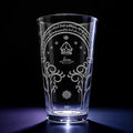 GATE OF MORIA Engraved 16oz Pint Glass | Inspired by Tolkien Power Ring and Middle Earth | Great Christmas Gift Idea | Unique Elvish Fantasy Wizard Fantasy Decor!