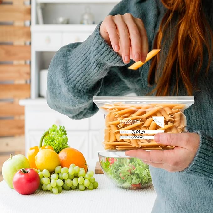 Snack Storage Zip Bags for Food On the Go, 500 Count, Freshness Easy Open Reclosable Clear Plastic Bags
