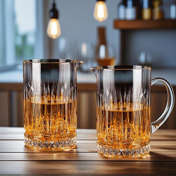 21oz Cocktail Mixing Glass Bartender Barware- Hand Blown Barware with - Professional Bartender Kit for Martini, Manhattan, Old Fashioned - Wedding Anniversary Birthday Christmas Gift for Home Bar
