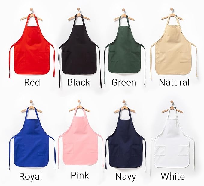 Custom Logo Apron, Personalized Cooking Apron for Men & Women and Kids, Adjustable Chef Apron with Pockets, Premium Handmade Kitchen Gift, Custom Event Apron, Cooking Class Apron