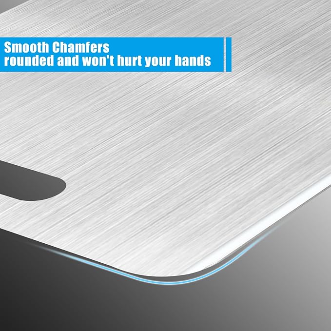 3PCS Stainless Steel Cutting Board Set, 304 Metal Kitchen Cutting Boards Non Toxic with Burr-Free Edges, Dishwasher Safe Non-Staining & Odor-Free for Meat, Vegetables, Fruits (S+M+L)