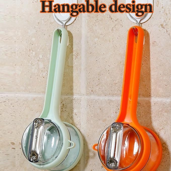 Peeling Knife with Storage Box, 2026 New with Box Storage Kitchen Special Fruitpeeler, Fruit and Vegetable Peeler with Container, Double-Sided Stainless Steel Peeler Gadgets | Easy to Use (Green*2)
