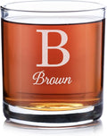 Lifetime Creations Engraved Personalized Monogrammed Whiskey Glass 10.5 oz - Old Fashioned Rocks Glass with Initial and Name, Monogram Scotch Glass, Dishwasher Safe, Made in USA