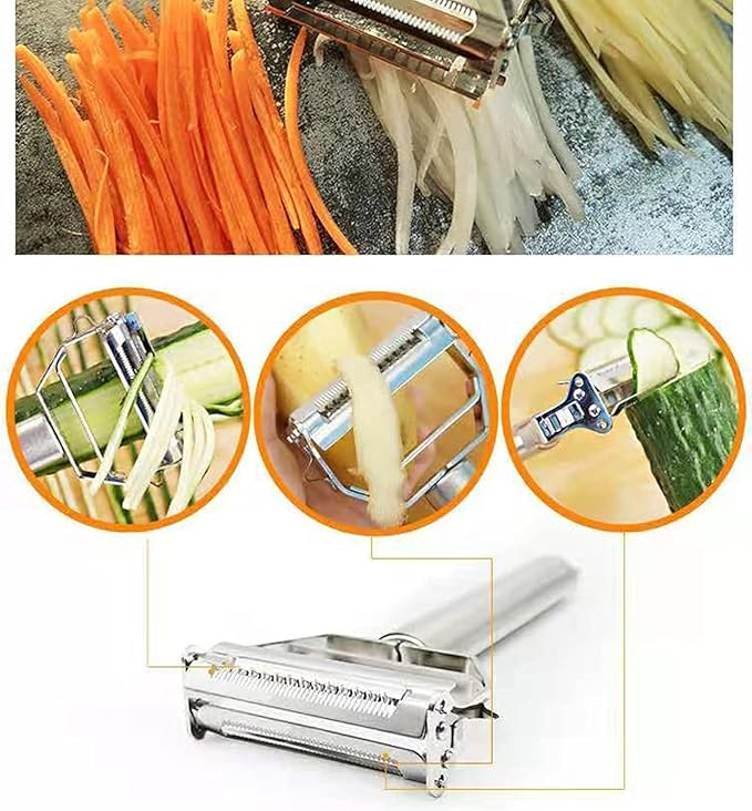 Premium Stainless Steel Vegetable Peeler, julienne peeler,Portable Kitchen Tool with Dual Blade