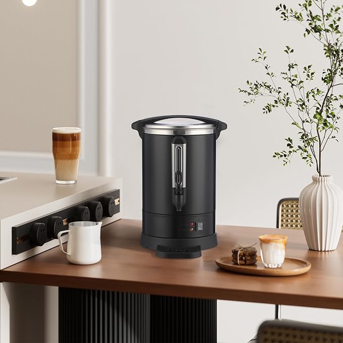 Commercial Coffee Urn,80 Cup 3.2 Gal/12L Stainless Steel Coffee Maker - Large Capacity Hot Water Dispenser for Buffet, Catering, Wedding, Church, Event, Double Wall Insulated