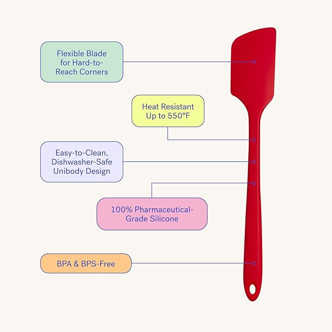 GIR: Get It Right Silicone Kitchen Spatula - Non-toxic Cooking Utensils for Nonstick Cookware, Cooking and Baking, Ultimate - 11IN - Navy