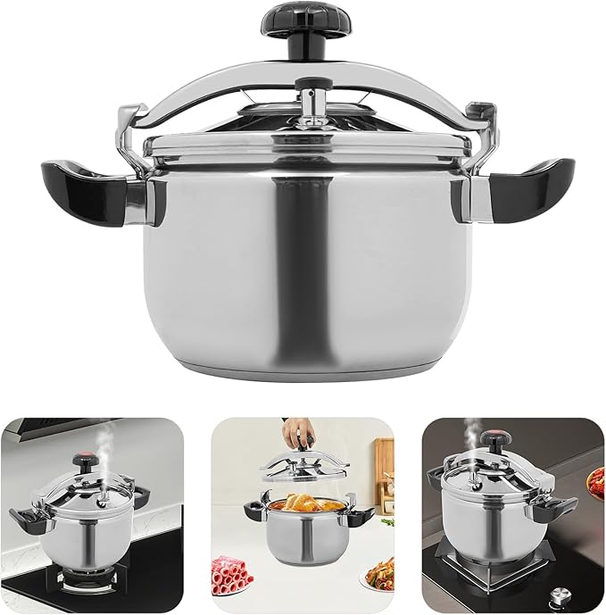 Pressure Cooker Stainless Steel, Commercial Stove Top Pressure Cooker Pot Used for Pressure Foodie or Steaming Instant Fast Cooking Pot