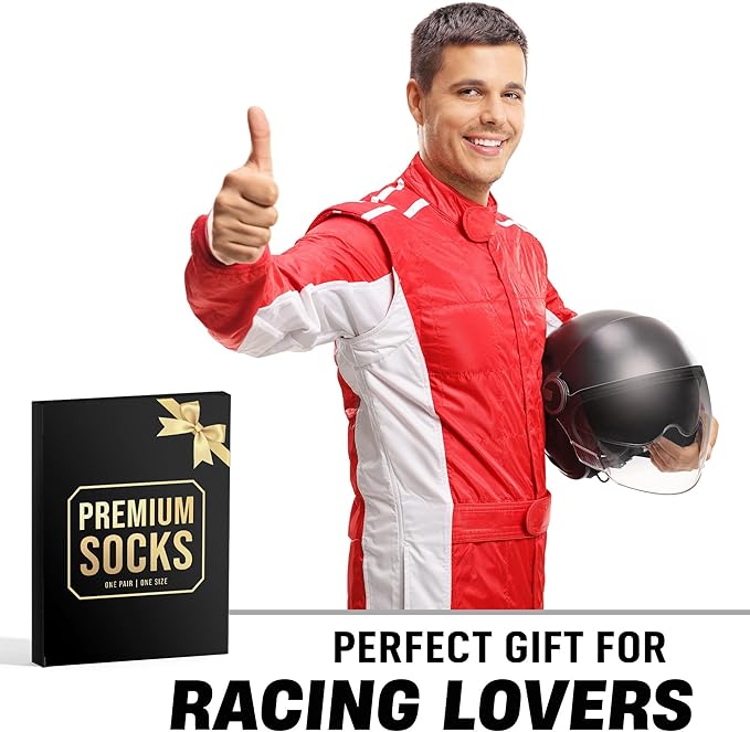 VICRAZY Racing Car, Sport Car Socks for Men, Women - Formula 1 Gifts, Racing Socks, Stocking Stuffers for Men, Women