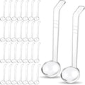30 Pieces 7 Inches 1 oz Small Ladle Mini Plastic Gravy Ladle Long Handle Ladles for Serving Dressings Soup Punch Bowl Fruit Juices Soup Cocktail Parties (Clear)