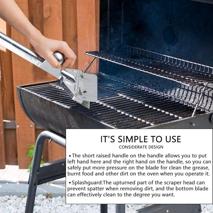 LRui Griddle Scraper Heavy Duty Grill Scraper Set with 5 Replacement Blades and Small Slant Edge Grill Scraper Flat Top Grill Accessories Griddle Cleaning Kit
