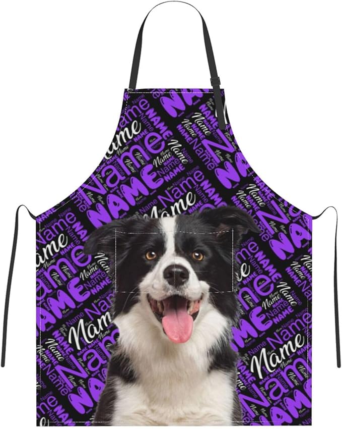 Custom Face Apron for Men Women, Personalized Photo Apron with Pockets, Customized Kitchen Aprons