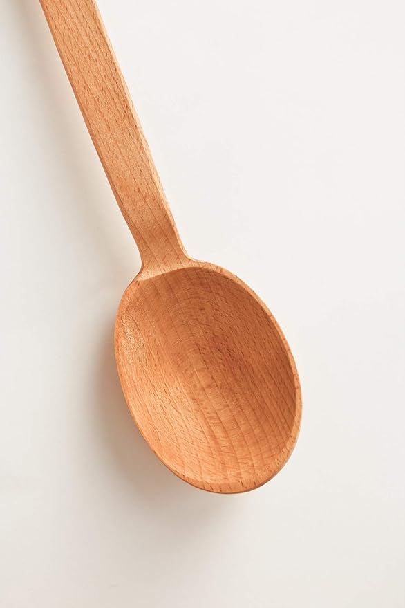 ECOSALL Heavy Duty Large Wooden Spoon 18-inch, Long Handle Cooking Tool With a Scoop. Nonstick Big Spoon for Stirring Mixing Cajun Crawfish Boil Wall Décor. Super Strong Sturdy Giant Hardwood Untesil