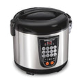 Hamilton Beach Digital Programmable Rice and Slow Cooker & Food Steamer, 20 Cups Cooked (10 Cups Uncooked), 14 Pre-Programmed Settings for Sear Sauté, Hot Cereal, Soup, Nonstick Pot, Stainless Steel (37571MN)