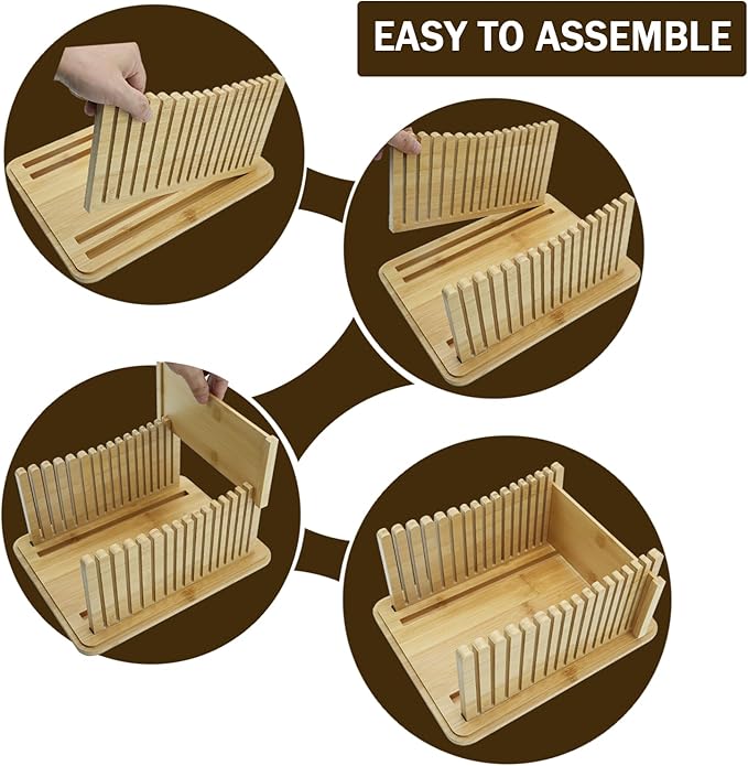 White Bread Box for Kitchen Countertop with Bamboo lid, Hygrometer Kitchen Organizer for Sourdough, Buns, and Loaves, Bread Storage Container with Cutting Board Lid