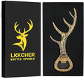 LKKCHER Deer Antler Beer Bottle Opener Stag Gifts for Women Men Wife Husband Girlfriend Boyfriend Mom Dad New Home Birthday Party Wedding Lovely Novelty Sturdy Bronze Gadget Christmas Gift Present