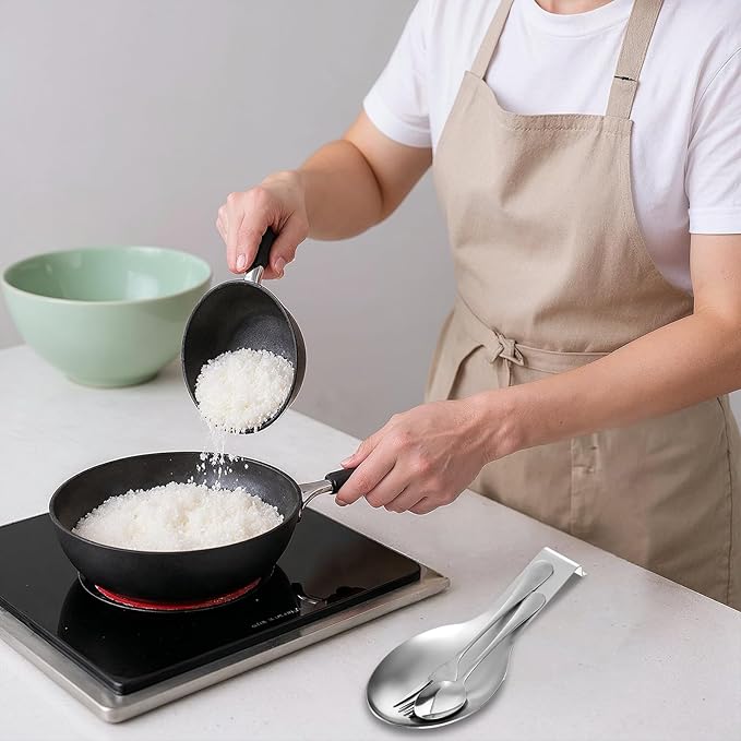 10 Pcs Stainless Steel Spoon Rest, Spatula Ladle Holder Utensil Spoon Rest for Stove Top/Countertop Heavy Duty Ladle Holder Dishwasher Safe for Kitchen Cooking Utensils, 10.24 x 3.86 Inch (Silver)