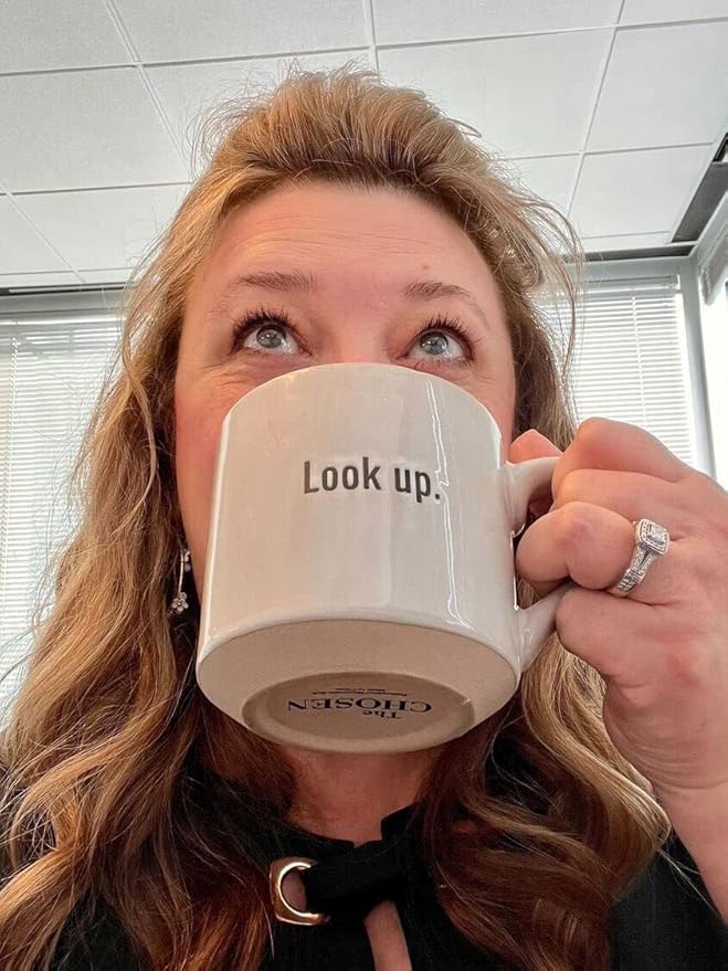 The Chosen: Official 16 oz. Cream Stoneware Coffee Mug - "Look Up"