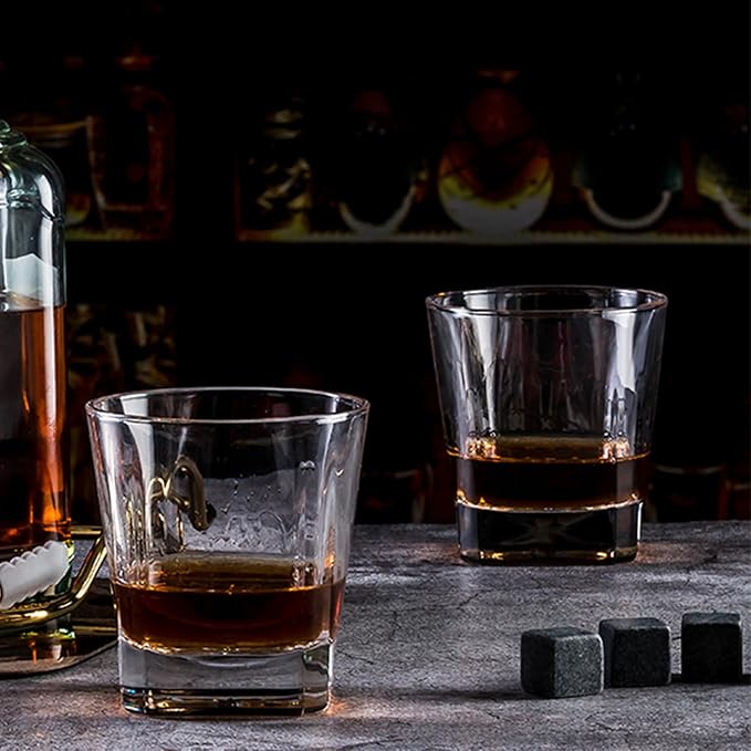 Personalized Vintage Birthday Gifts for Men - 11 oz Engraved Bourbon Glass - Vintage Whiskey Cup in Wooden Box - 4 Designs Custom Scotch Gift For Him - Funny Birthday Gift Ideas