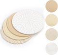 SHACOS 8 Inches Trivets for Hot Dishes, Pot Holders for Hot Pots and Pans, Handmade Cotton Woven Trivets Set, Heat-Resistant Hot Pads Plate Mats for Kitchen Countertops, Table Decor (Khaki, 4pcs)