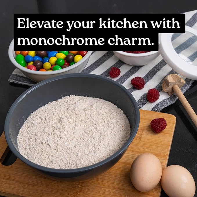 WHYSKO Mixing Bowl Set, 12 Piece Colorful Plastic Mixing Bowls with Lids Set for Food Prep Storage and Serving, Microwave and Dishwasher Safe for Kitchen Baking Cooking