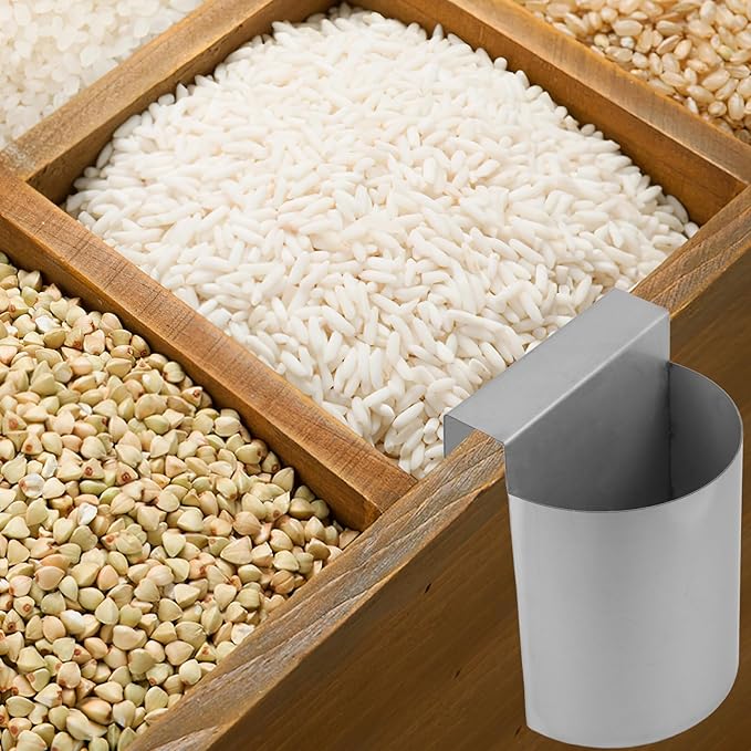 PRETYZOOM Ice Scoop Holder Hanging Organizer, Heavy Duty Metal Storage Box for Fridge Shelf, Ice Maker, Freezer, Supermarket, Home Use