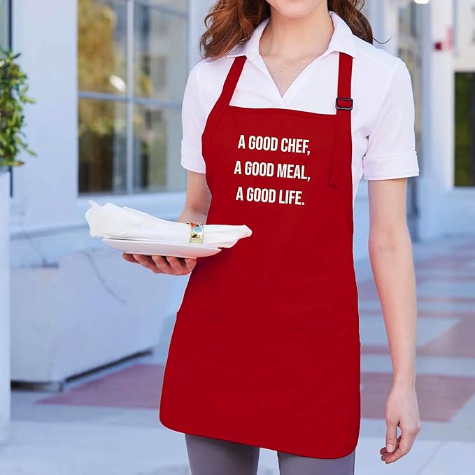 Custom Text Cooking & BBQ Apron – Personalized Chef or Grill Gift – Medium Length (1-3 Lines)