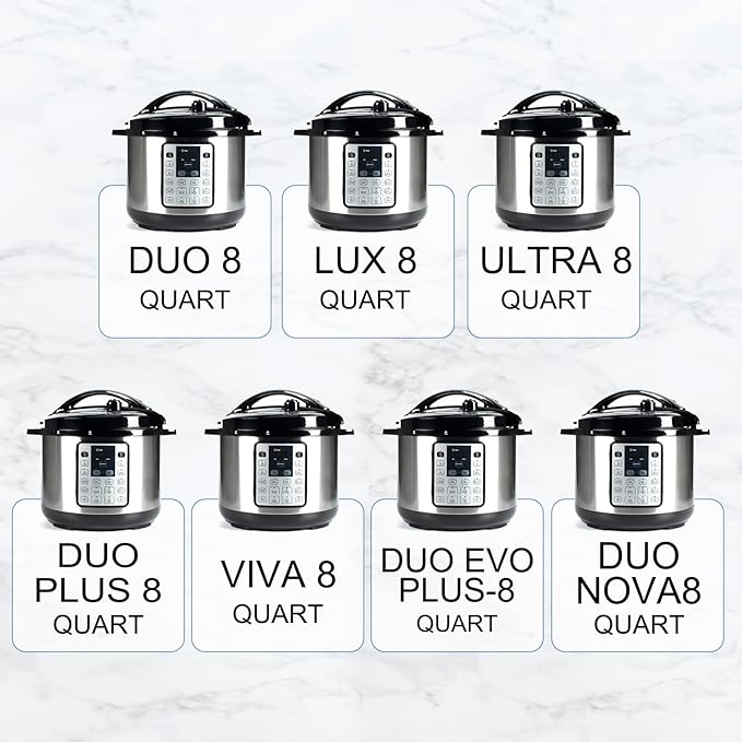 uxcell 2 Pcs Silicone Sealing Ring for Pressure Pot 8QT, Pressure Pot Inner Gasket Seal Rings Pressure Cooker Replacement Parts, Black