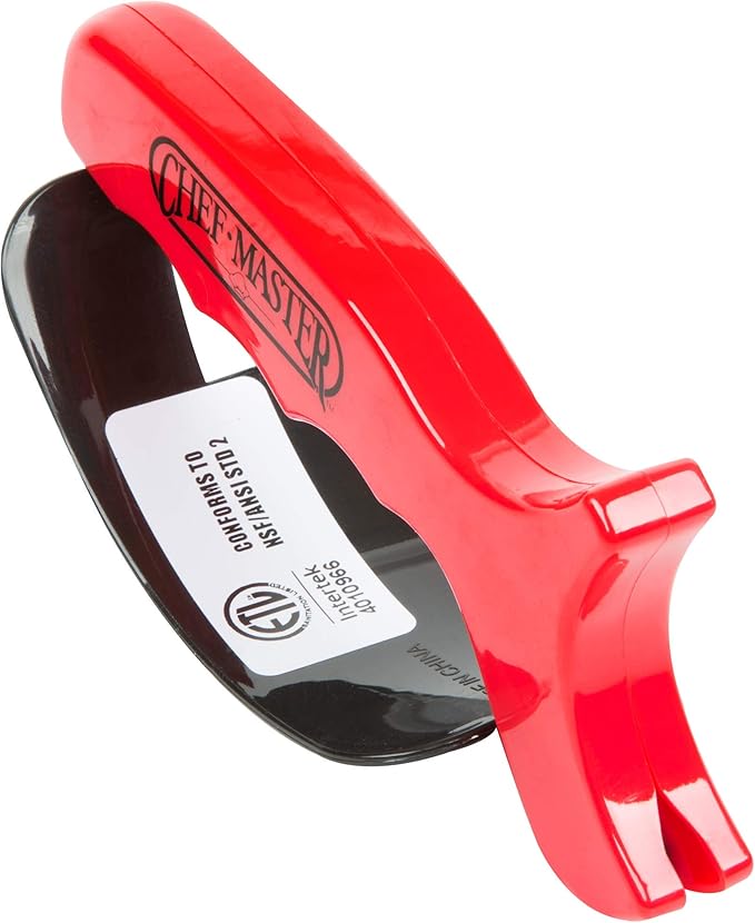 Hand-Held Kitchen Knife Sharpener for Chef Knives (2 Pack) – Professional Grade Tool with Reversible Carbide Blades, Stainless Steel & Safety Finger Guard - Knife Sharpening Use by Chef Master 90015