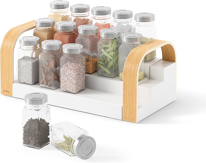 Umbra Bellwood Three-Tier Spice Shelf, Natural/White