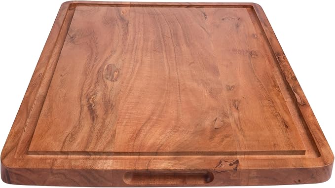 Acacia Wood Cutting Board – Large, Thick, and Durable Butcher Block for Kitchen, Chopping, and Meal Prep - Premium Wooden Board for Cutting, Slicing, and Serving