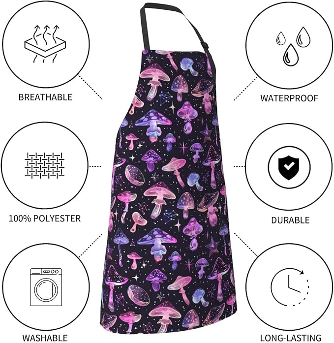 DADABULIU Apron Cooking With Pockets Adjustable Bib For Men Women Waterproof Chef Home Grilling BBQ Drawing