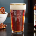 HomeWetBar Custom Pint Beer Glass for Men - Gold Rimmed Beer Glasses