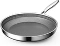 Hybrid Nonstick 12 Inch Frying Pan,Non stick Frying Pan,Stay-Cool Handle, Dishwasher-Friendly, Oven-Safe Up to 600°F, Induction Ready, Compatible with All Cooktops