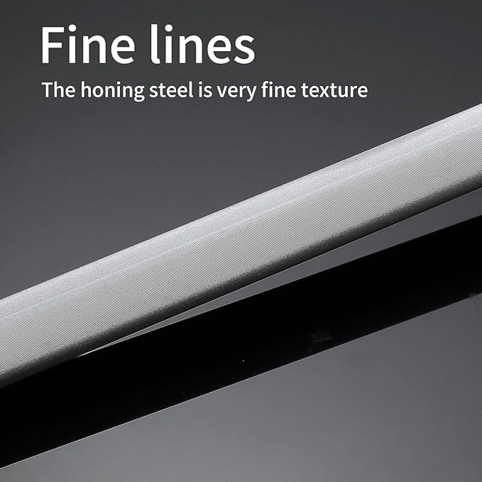 Honing Steel 10 inch Professional Knife Sharpener, High Carbon Steel, Fine Lines, High hardness, Knife Sharpening Steel Honing Rod