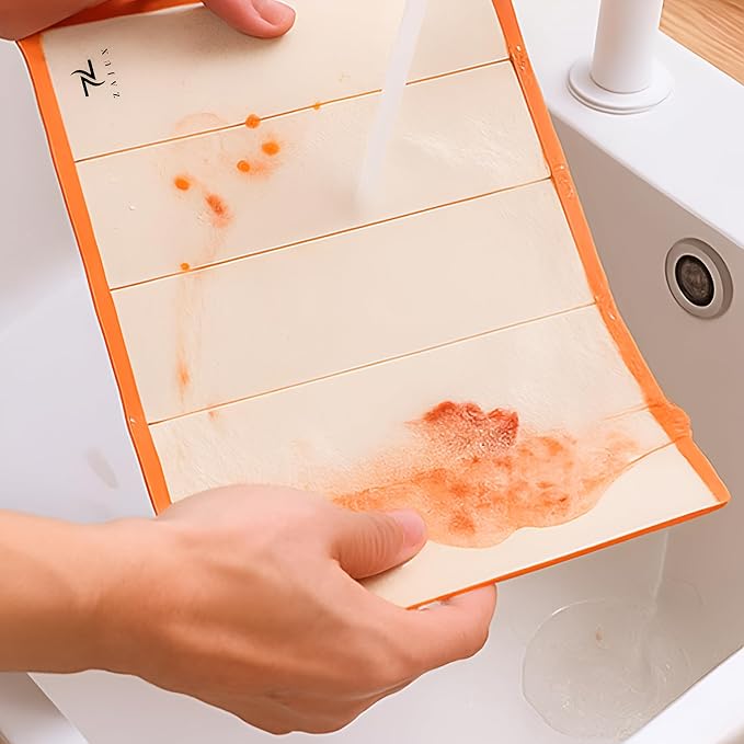 Foldable Cutting Board Great for Fruits-Veggies, Includes Built-in Peeler, Grater and Small Knife with Bottle Opener, Ergonomic Design for Kitchen and Travel, Color May vary on Green or Orange.